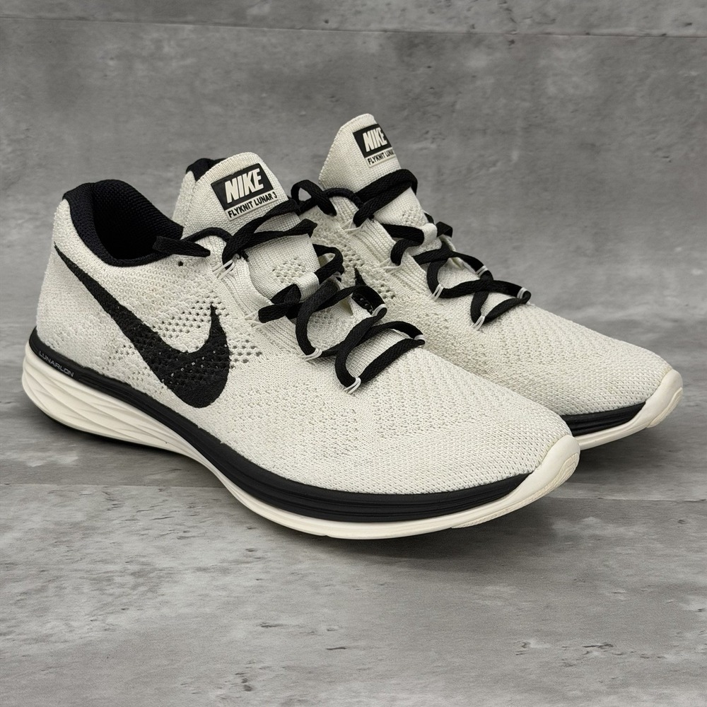 Nike Flyknit Running Sneakers in White and Black